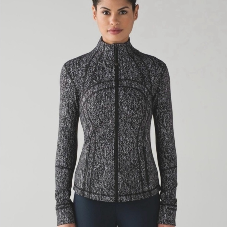 Lululemon Athletica Black And White Speckled Align Jacket
